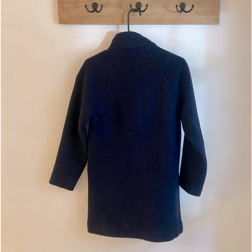 NWT J. Crew Swingy Mockneck Zip Up Coat Jacket Italian Wool Navy Blue AQ910 XXSP - Picture 3 of 6